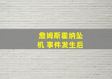 詹姆斯霍纳坠机 事件发生后